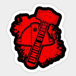 Retro Happy Labor Day UniLabor Day Weekend Grunge USA Workers Union Strong Hammeron Strong Graphics Men Women Sticker